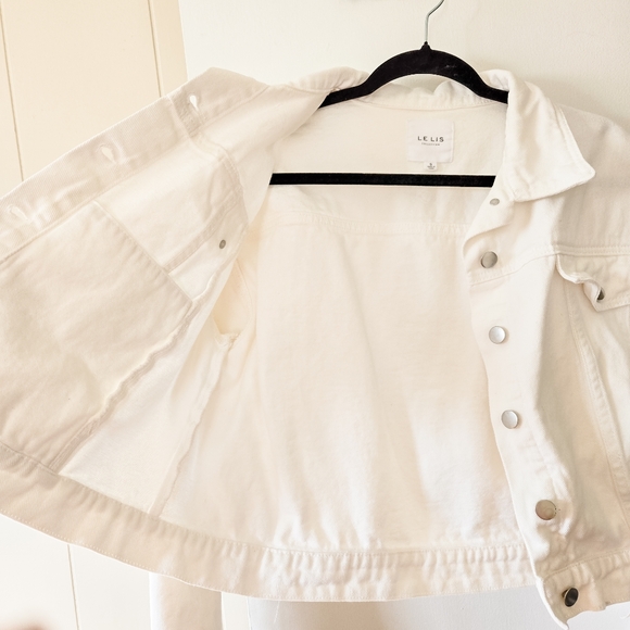 Faux Leather Fringe White Denim Oversized Cropped Boho Summer Festival Jacket - Picture 13 of 16